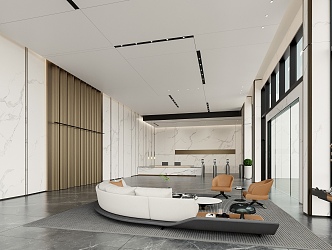 Company Lobby Office Hall 3d model