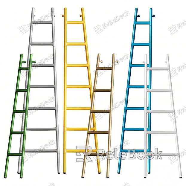 Modern Ladder Handrail Iron Ladder Climbing Ladder Combination Children's Handrail Ladder Climbing Ladder Stair Ladder Combination Multi-color Stair Climbing Ladder model