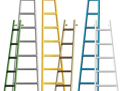 Practical Household Ladders In Various Colors For Daily Home Use 3d model