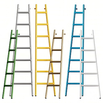 Modern Ladder Handrail Iron Ladder Climbing Ladder Combination Children's Handrail Ladder Climbing Ladder Stair Ladder Combination Multi-color Stair Climbing Ladder 3d model