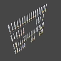 Various Decorative Weapons Collection With Swords Daggers Metallic Blades And Colorful Handles