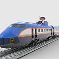 Lego toy building blocks high-speed train high-speed train 3d model