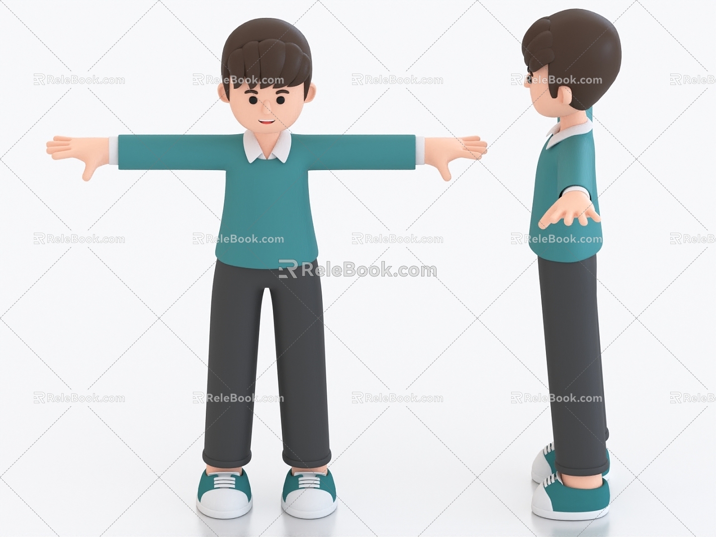 Cartoon Character Cartoon Boy Cartoon Man 3d model