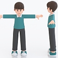 Cartoon Character Cartoon Boy Cartoon Man 3d model