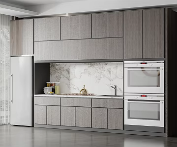 Modern Cabinet Solid Wood Cabinet 3d model
