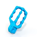 Blue Plastic Household Grip Toy for Children with Ring Shaped Design and Handle