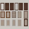 Various Wooden Wardrobe Doors With Paneled Lattice And Arched Design Styles