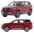 Red Chery SUV Front And Rear Views
