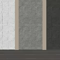 Textured Stone Background Wall Design With Light Dark Tones And White Vertical Dividers