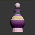 Pink Perfume Bottle With Eau de Parfum Label And Round Top Design