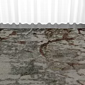 Square Area Rug With Abstract Gray And Brown Pattern For Indoor Living Space