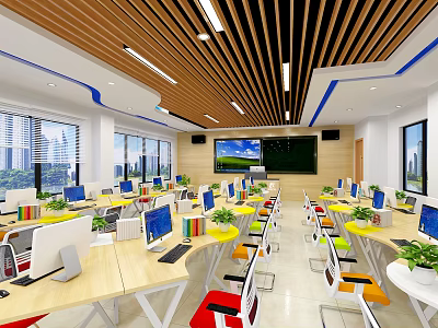 Modern Classroom Changting Layer 3d model