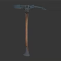 Durable Hardware Tool Axe with Sturdy Metal Head and Wooden Handle Design