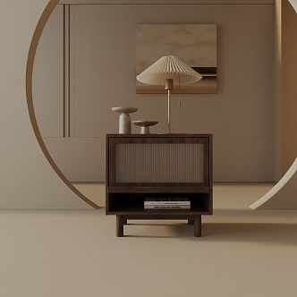 Modern Bedside Cabinet 3d model