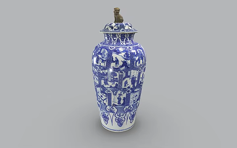 Chinese Vase Ancient Vase Ancient Bottle Cultural Relics Antique 3d model