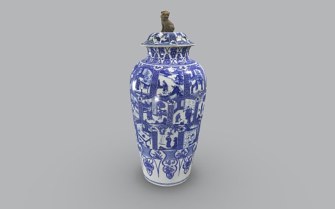 Chinese Vase Ancient Vase Ancient Bottle Cultural Relics Antique 3d model