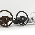 Volvo Car Steering Wheels In Different Colors Brown Black And White