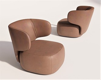 Modern Single Person Sofa Single Person Leather Sofa Chair Casual 3d model