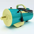 Retro Style Vacuum Cleaner With Attachments And Hose 3d model