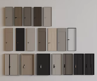 Door Combination Single Door Room Door Entry Door Sub-door Anti-theft Door Kitchen Door Changhong Glass Door 3d model