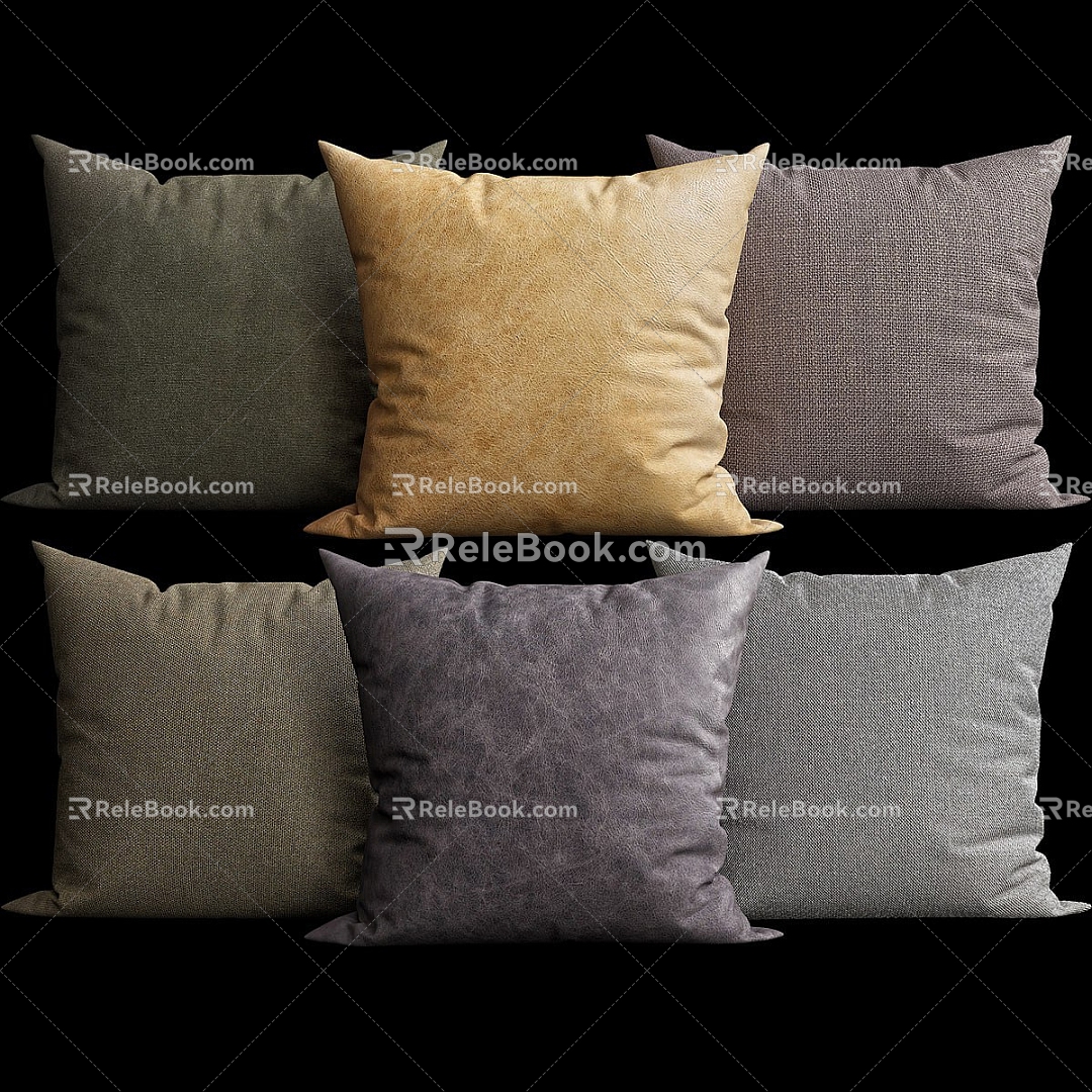 Square Pillow Fabric Pillow Sofa Pillow 3d model