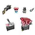 Various Types of Electrical Switch Panels Including Toggle Push Button and Illuminated Designs
