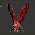 Modern Bird Macaw 3d model