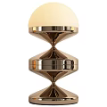 Stylish Yellow Table Lamp With White Shade And Spiral Base Design