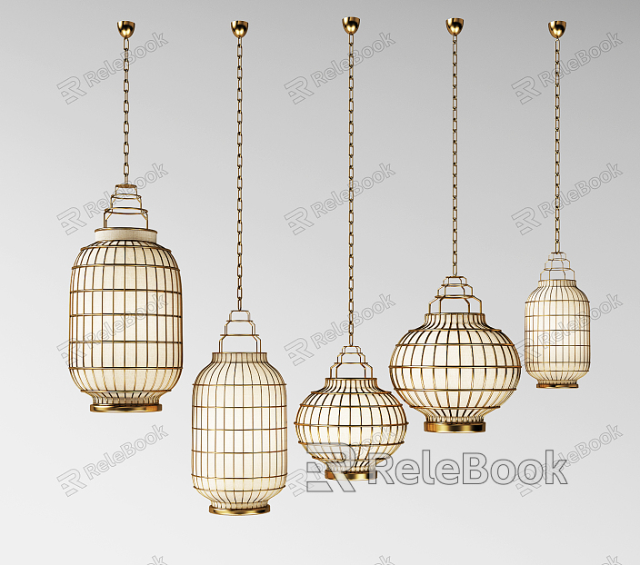 New Chinese Chandelier Metal Cage Chandelier Combination model