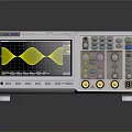 UNI-T UTD2102CEX Digital Oscilloscope With Yellow Waveform Display And Control Buttons 3d model