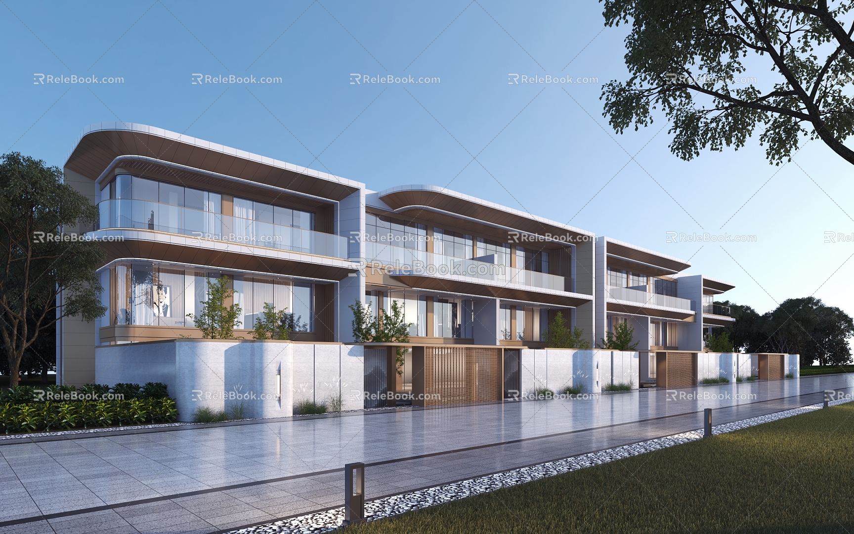 Modern Townhouse Villa 3d model