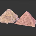 Vintage Ancient Egyptian Pyramid Models With Stone Texture And Brick Design 3d model