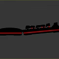 Black Mechanical Gaming Keyboard With Red Backlight And Wrist Rest Design