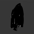 Black Leather Jacket Classic Biker Style With Zipper Closure Front Pockets And Sleek Design