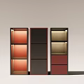 Modern TV Stand With Mounted TV Open Shelves Drawers And Decorative Ornaments
