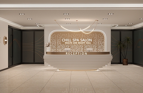 Front Desk Front Office Lobby Office Lobby 3d model