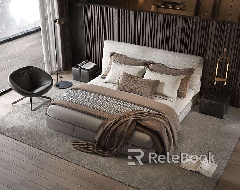 Modern Minotti Background Double Bed model