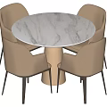 Modern Dining Table and Chair Combination Leisure Table and Chair Combination 3d model