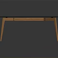 Modern Glass Top Table With Oak Wood Frame And Slender Legs Modern Design