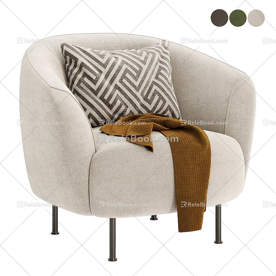 Modern single sofa 3d model