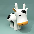 Cow Shaped Stool White With Black Spots Cute Cartoon Design For Kids