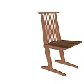 Wooden Leisure Chair with Slat Back and Solid Wood Frame Design