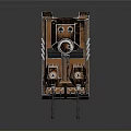 Vintage Industrial Tank 3D Render With Dual Cannons Tracks And Metallic Texture
