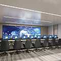 Monitoring Hall of Monitoring Room of Dispatching Center 3d model