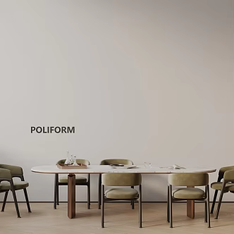 Modern table combination 3d model