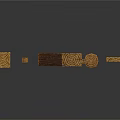 Wooden Logs From Trees In Various Shapes And Sizes On Dark Background