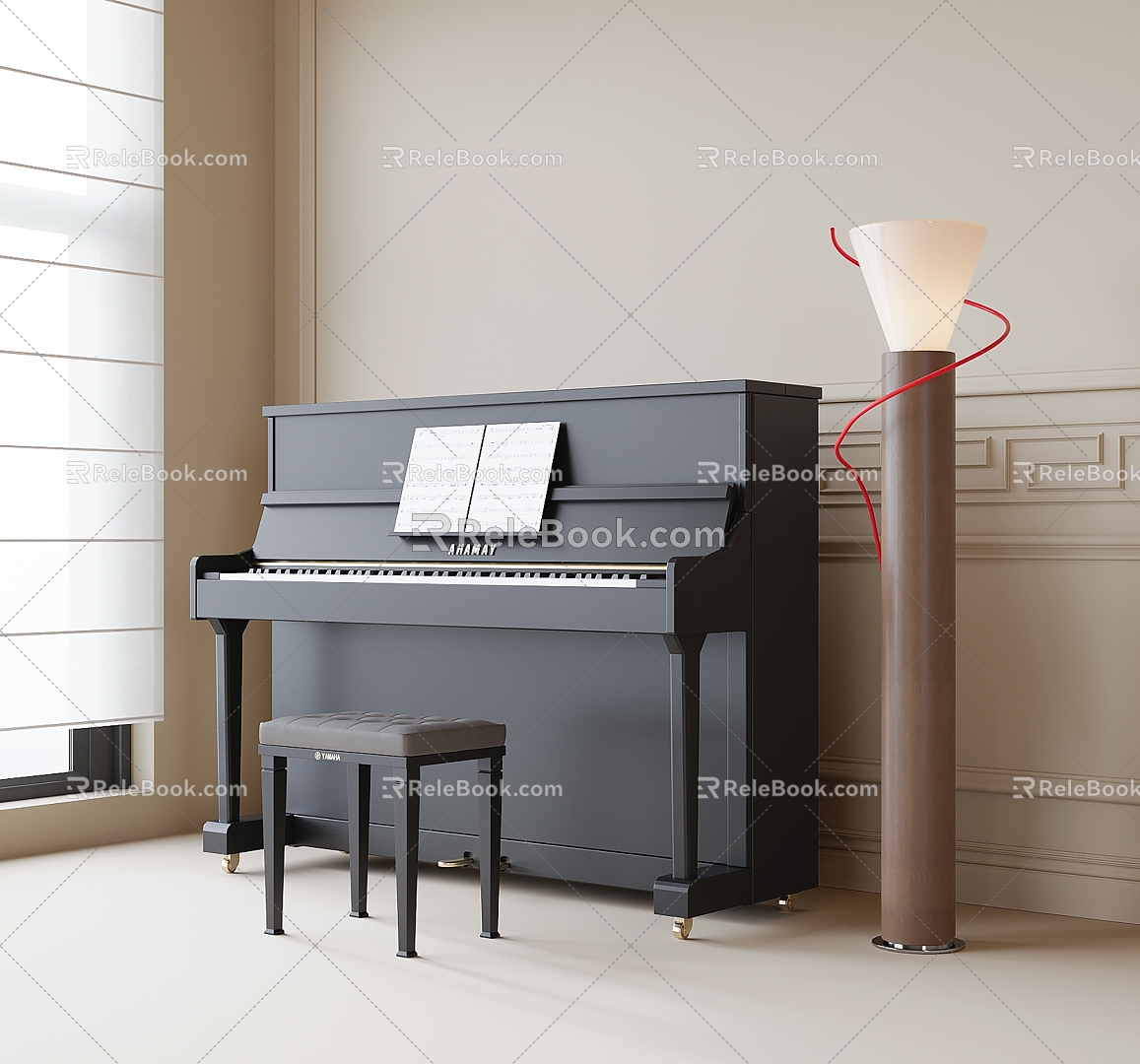 Piano Floor Lamp model