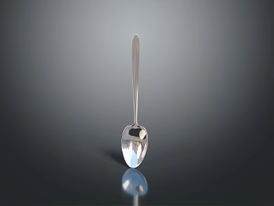 Shiny Reflective Silver Stainless Steel Spoon For Daily Kitchen Dining Utensil 3d model