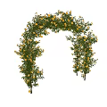 Beautiful Garden Archway Adorned With Lush Green Vines And Yellow Flowers