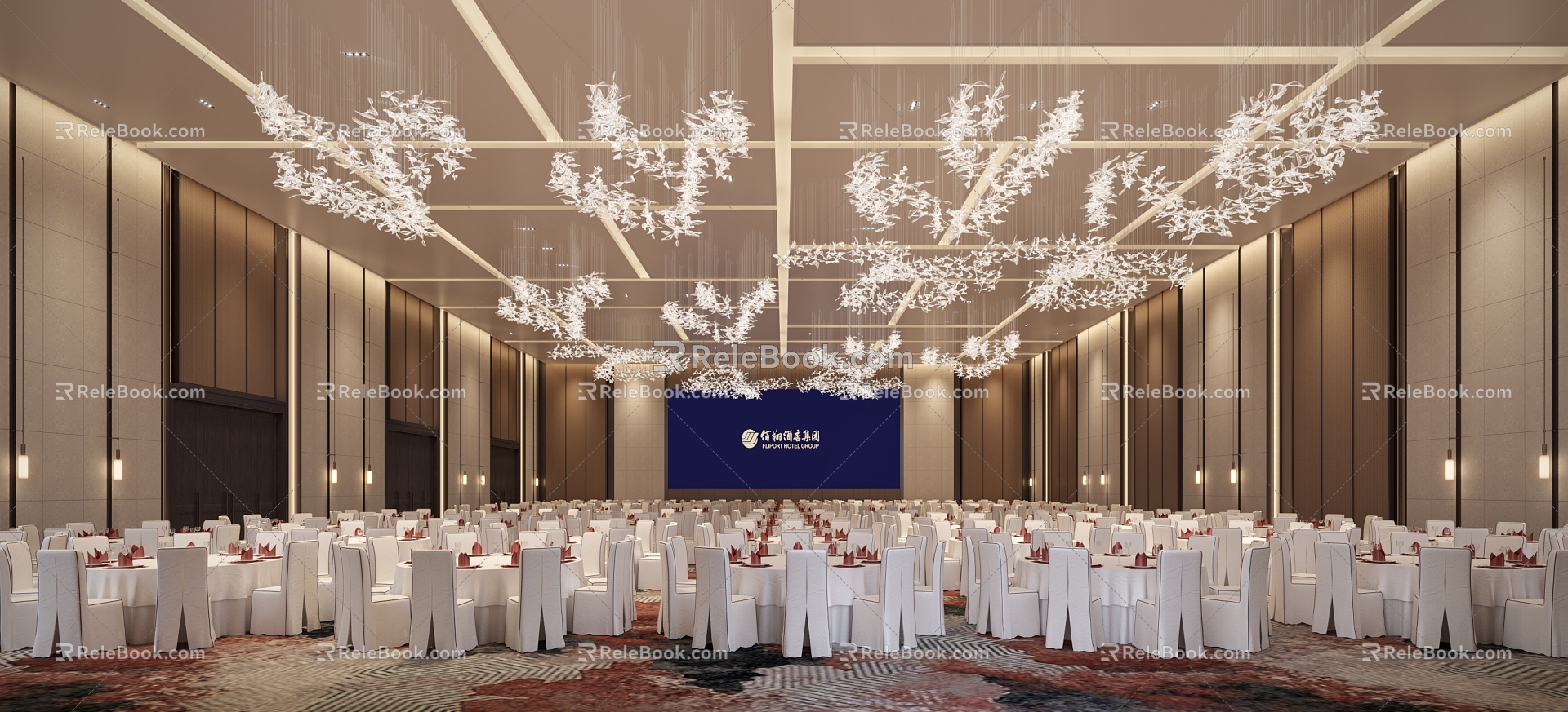 Modern Ballroom 3d model